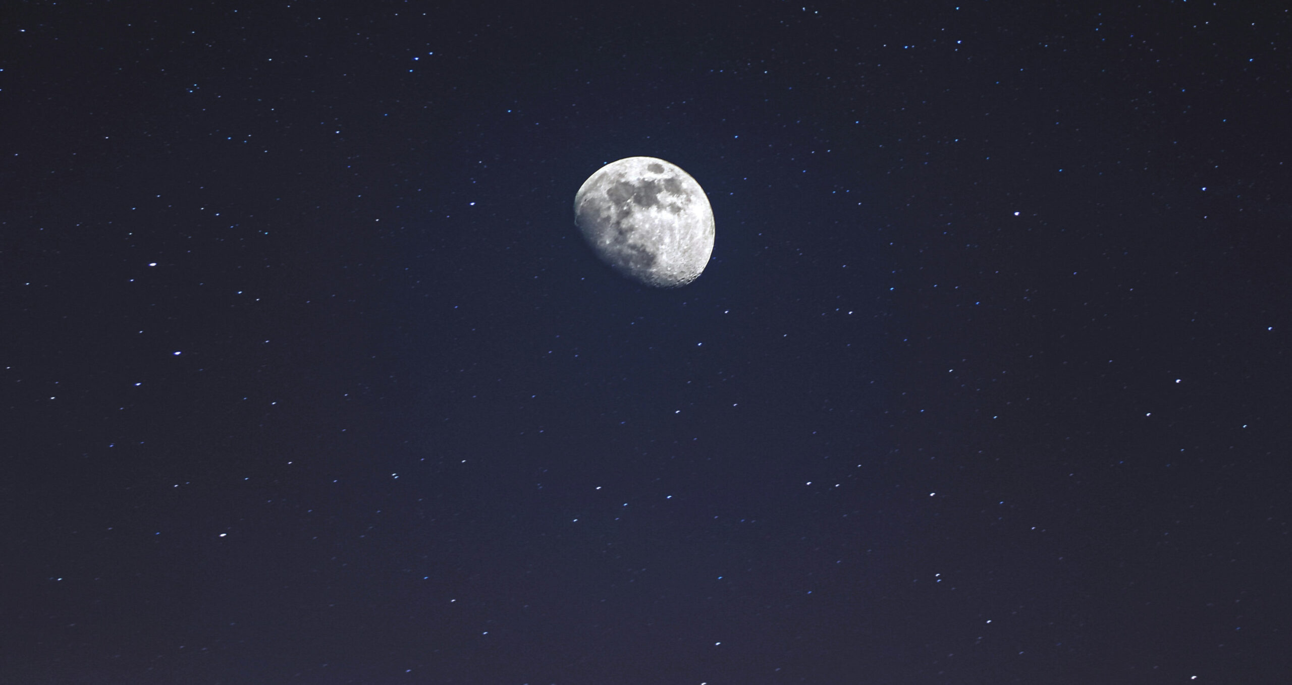 A picture of the moon in space