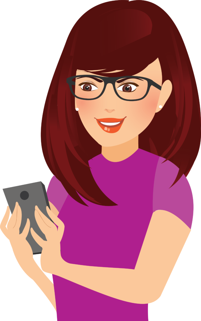 Woman texting on a mobile phone